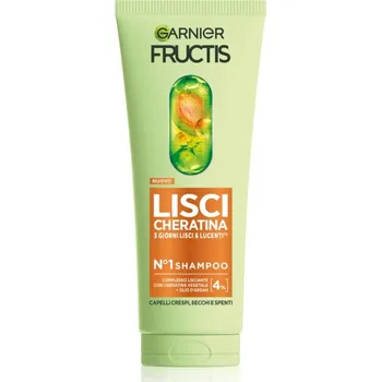 Kosmetika Garnier Fructis Lisci Cheratina výživný šampon pro lesk a hebkost vlasů 200 ml