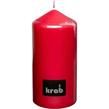 Svíčka Krab - válcová svíčka 70 × 150 mm, bordó