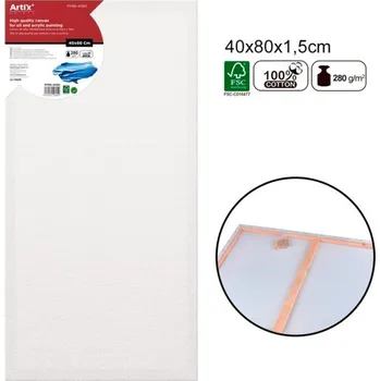 Textilie Plátno šeps na rámu 280g 40x80cm obdelník Artix na rámu 280 g