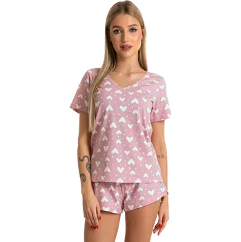 Dámské noční prádlo Dámské pyžamo Piu Bella PKK-43 Barva: Růžová, Velikost: 36