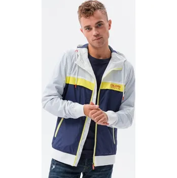 Pánská větrovka s kapucí 438C - tmavě modrá V1 - M