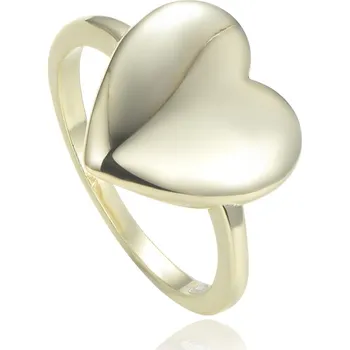 Prsten MINET Elegantní pozlacený 925/1000 stříbrný prsten se srdcem JMAS0281GR53