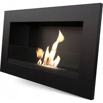 Krbová kamna Závěsný krb na bioethanol GOLF černá s prosklením TÜV GOLF/CZARNY/TUV/PRZESZKLENIE