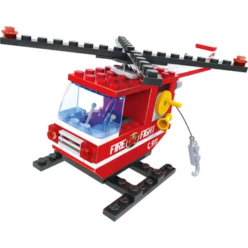 ostatní stavebnice Rappa Kompatibilní stavebnice BLOXO hasiči helikoptéra 84 ks