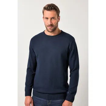 Dámský svetr JP-Aware, Plus size Svetr JP AWARE, recyklovaný materiál, strukturovaný úplet, do 7XL pro plnoštíhlé nadměrná velikost, 843119130-1452, modrý, 3XL, Plus size oblečení, Oblečení pro vysoké muže, Nadměrné velikosti, Oblečení pro plnoštíhlé.