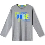 CHLAPECKÉ TRIČKO S POTISKEM - s dlouhým rukávem HC0761 Velikost: 176, Barva: Šedá
