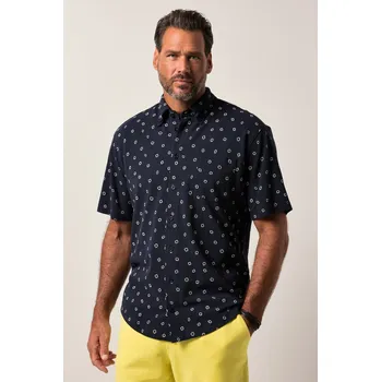 Pánská košile JP1880, Plus size Piké košile JP1880, krátké rukávy, límeček s knoflíky, Modern střh, do 8XL pro plnoštíhlé nadměrná velikost, 840109130-1456, modrý, 7XL, Plus size oblečení, Oblečení pro vysoké muže, Nadměrné velikosti, Oblečení pro plnoštíhlé.