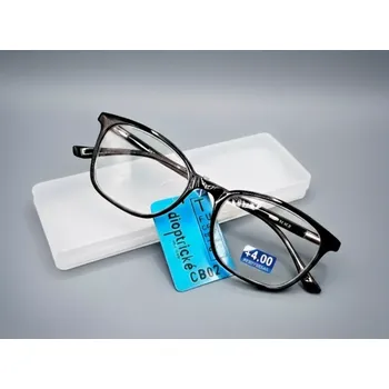 Brýle na čtení Čtecí dioptrické brýle JingGlass SLIM CB02, plastové, +4,0 dioptrie, unisex, s pouzdrem (dioptrické brýle +4.00 | čtecí brýle | brýle na čtení | JingGlass SLIM | JingGlass CB02 | brýle s pouzdrem | čtecí brýle | unisex čtecí brýle | lehké brýle na čtení |