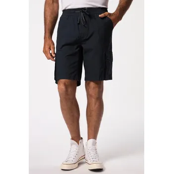 JP1880, Plus size Bermudy, vintage vzhled, elastický pas a stahovecí šňůrka, cargo kapsy, do 8XL pro plnoštíhlé nadměrná velikost, 825111130-1454, modrý, 5XL, Plus size oblečení, Oblečení pro vysoké muže, Nadměrné velikosti, Oblečení pro plnoštíhlé.