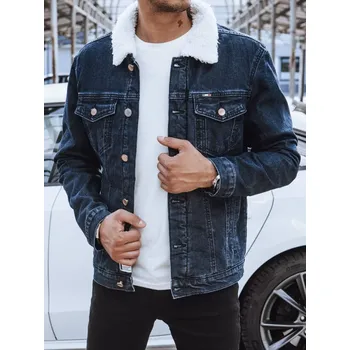 Tmavě modrá pánská džínová bunda Dstreet DStreet černá | modrá | bílá 3424708