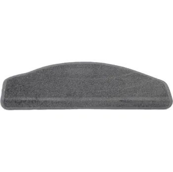 Nášlap na schod Parma kobercový půlkruhový nášlap na schody 65 x 25 cm šedý