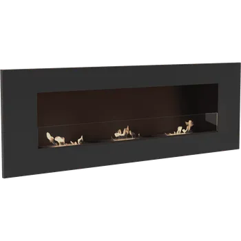 Krbová kamna Závěsný krb na bioethanol DELTA 3 černá s prosklením DELTA3/TUV/PRZESZKLENIE