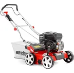 Motorový provzdušňovač 2 in1 - HECHT 5676 (Motorový vertikutátor s pracovní šířkou 46 cm a pracovním záběrem 40 cm. Motor o objemu 208 cm3 s točivým momentem 12,9 Nm. Objem koše 45 l. )