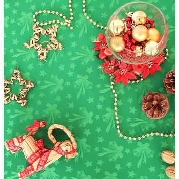 ubrus HEDVA ČESKÝ BROKÁT Ubrus Odaska zvonky zelená