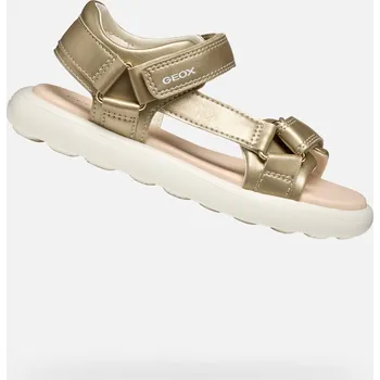Dívčí sandály Zlaté dívčí sandály Geox Puffypop - Holky GEOX bílá | kaki | krémová 3423920