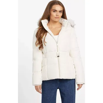 GUESS péřová dámská zimní bunda Sally bílá XL