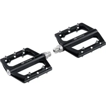 Pedál na kolo pedály FORCE STEEP, výměnné piny, ložiska - Černá, 100x101x11mm