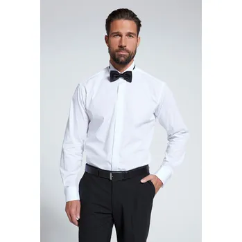 Pánská košile JP1880, Plus size Smokingová košile, kolekce Business, manžetové knoflíčky, do velikosti 8XL pro plnoštíhlé nadměrná velikost, 796706200-1907, bílý, 8XL, Plus size oblečení, Oblečení pro vysoké muže, Nadměrné velikosti, Oblečení pro plnoštíhlé.
