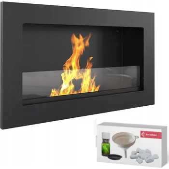 Krbová kamna Nástěnný krb na bioethanol GOLF TÜV set sada příslušenství GOLF/TUV/ZESTAW/SZYBA/AROMA