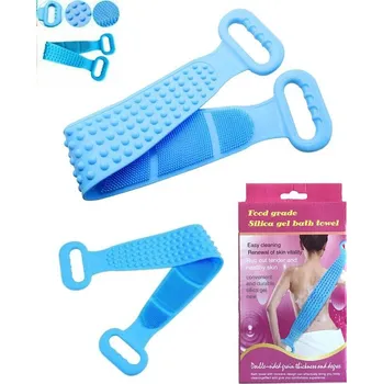 Masážní přístroj Oboustranný elastický masážní a pealingový pás Barva: Fialová