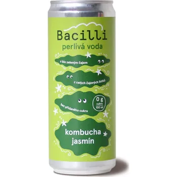Limonáda BIO Bacilli perlivá voda - Kombucha jasmín, 330 ml