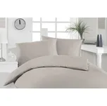 Florella Saténové povlečení Decade Edel Uni Mandel Rozměr: 70x90 + 140x200 cm - loznice21.cz