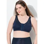 Ulla Popken, Plus size Odlehčující podprsenka, přední zapínání, bez kostic, košíčky C-G pro plnoštíhlé nadměrná velikost, 839109139-1135, modrý, 100G, Nadměrné velikosti, Plus size oblečení, Oblečení pro boubelky, Oblečení pro baculky, Oblečení pro plnošt