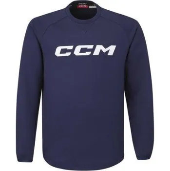 Oblečení a móda CCM Mikina Locker Room Fleece Crew SR Senior, XS, tmavě modrá + DÁREK