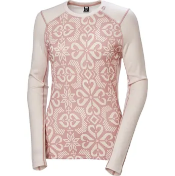 Dámské oblečení Dámské funkční triko Helly Hansen W Lifa Merino Midw Gra Crew Velikost: M / Barva: světle růžová