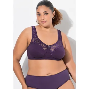 Podprsenka Ulla Popken, Plus size Odlehčující podprsenka, bez kostic, krajka, košíčky C-E pro plnoštíhlé nadměrná velikost, 800619846-1111, nachový, 90E, Nadměrné velikosti, Plus size oblečení, Oblečení pro boubelky, Oblečení pro baculky, Oblečení pro plnoštíhlé, Ob