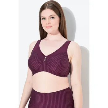 Podprsenka Ulla Popken, Plus size Odlehčující podprsenka, bez kostic, s přívěškem, košíčky C-G pro plnoštíhlé nadměrná velikost, 658495844-1135, nachový, 100G, Nadměrné velikosti, Plus size oblečení, Oblečení pro boubelky, Oblečení pro baculky, Oblečení pro plnoštíh