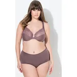 Ulla Popken, Plus size Podprsenka s kosticemi, přední zapínání, krajka, měkké košíčky, C-G pro plnoštíhlé nadměrná velikost, 843248345-1142, hnědý, 85G, Nadměrné velikosti, Plus size oblečení, Oblečení pro boubelky, Oblečení pro baculky, Oblečení pro plno