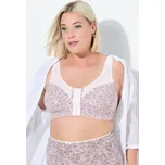 Ulla Popken, Plus size Odlehčující podprsenka, bez kostic, přední zapínání, košíčky C-D pro plnoštíhlé nadměrná velikost, 841643660-1094, růžový, 105D, Nadměrné velikosti, Plus size oblečení, Oblečení pro boubelky, Oblečení pro baculky, Oblečení pro plnoš