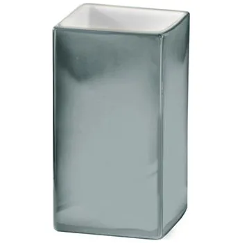 Držák na kartáček Kleine Wolke koupelnové doplňky Glamour - Silver, kelímek