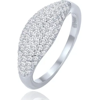 Prsten MINET 925/1000 Stříbrný prsten kapka s bílými zirkony JMAN0565WR