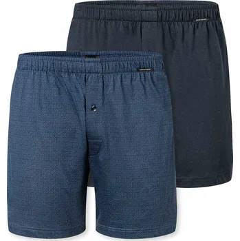 Boxerky 722605 - Žerzejové boxerky Schiesser - pro muže - vel. XXL/8 - barva: modrá/s potiskem