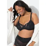 Ulla Popken, Plus size Balkonetka TruYou, měkké košíčky, krajka, košíčky C-F. pro plnoštíhlé nadměrná velikost, 838897100-1121, černý, 90F, Nadměrné velikosti, Plus size oblečení, Oblečení pro boubelky, Oblečení pro baculky, Oblečení pro plnoštíhlé, Obleč