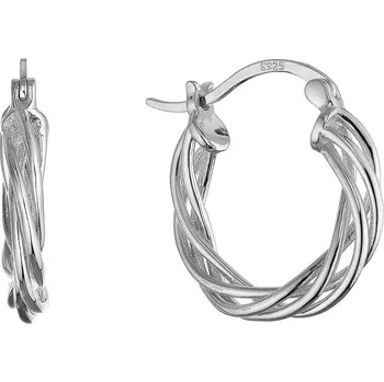 Náušnice Stříbrné náušnice proplétané kruhy 61164