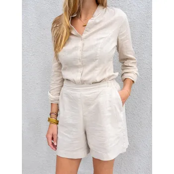 Dámské kraťasy TallGuys Dámské lněné kraťasy | Natural Velikost: XL