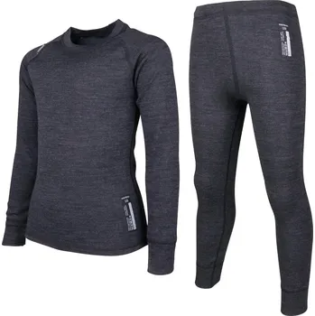 Chlapecké spodní prádlo LINDBERG SWEDEN DĚTSKÉ FUNKČNÍ MERINO PRÁDLO LINDBERG SWEDEN, BLACK MELANGE Velikost: 150