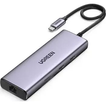 USB hub UGREEN CM511 USB Hub 5v1 USB-C šedá (15596)