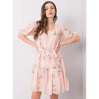 Dámské šaty Dámské květované šaty LK SK 508129.06X Pudr růžová - Lakerta světle růžová 38