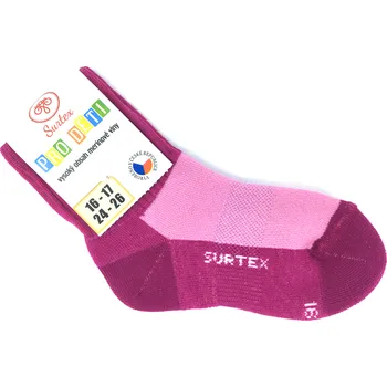 Zimní ponožky Surtex 70% Merino Růžové 18 - 19