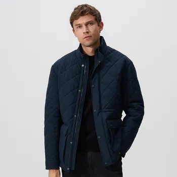 Dámský kabát Reserved - Prošívaná bunda se stojáčkem - tmavomodrá - 7096H-59X - 7096H-59X-XL