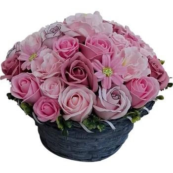 umělá květina made by ANTEROS Dekorace Mýdlová kytice z mýdlových květů Růžový sen