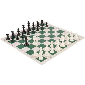 Šachy Šachová souprava komplet velká zelená