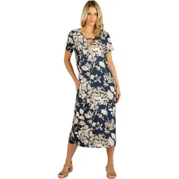 Dámské šaty Dámské elegantní šaty Litex 5F057 květy vzorované XL