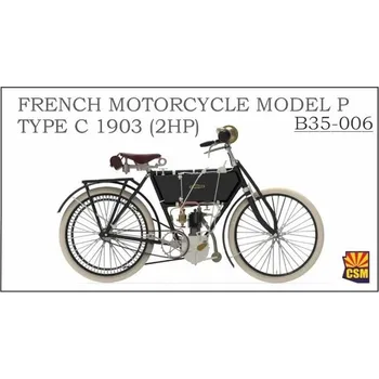 Plastikový model Copper state models 1/35 French Motorcycle Model P - Type C (1903)