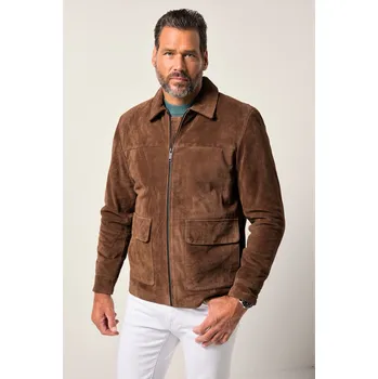 JP1880, Plus size Kožená bunda JP1880, pravá hovězí kůže, kapsy s klopou, do 7XL pro plnoštíhlé nadměrná velikost, 841924340-1455, hnědý, 6XL, Plus size oblečení, Oblečení pro vysoké muže, Nadměrné velikosti, Oblečení pro plnoštíhlé.