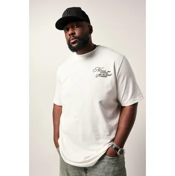 Pánské tričko STHUGE, Plus size Tričko STHUGE, krátké rukávy, výšivky, do 8XL pro plnoštíhlé nadměrná velikost, 842774200-1456, bílý, 7XL, Plus size oblečení, Oblečení pro vysoké muže, Nadměrné velikosti, Oblečení pro plnoštíhlé.